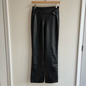 [steve madden] high waisted straight leg faux leather pants XS